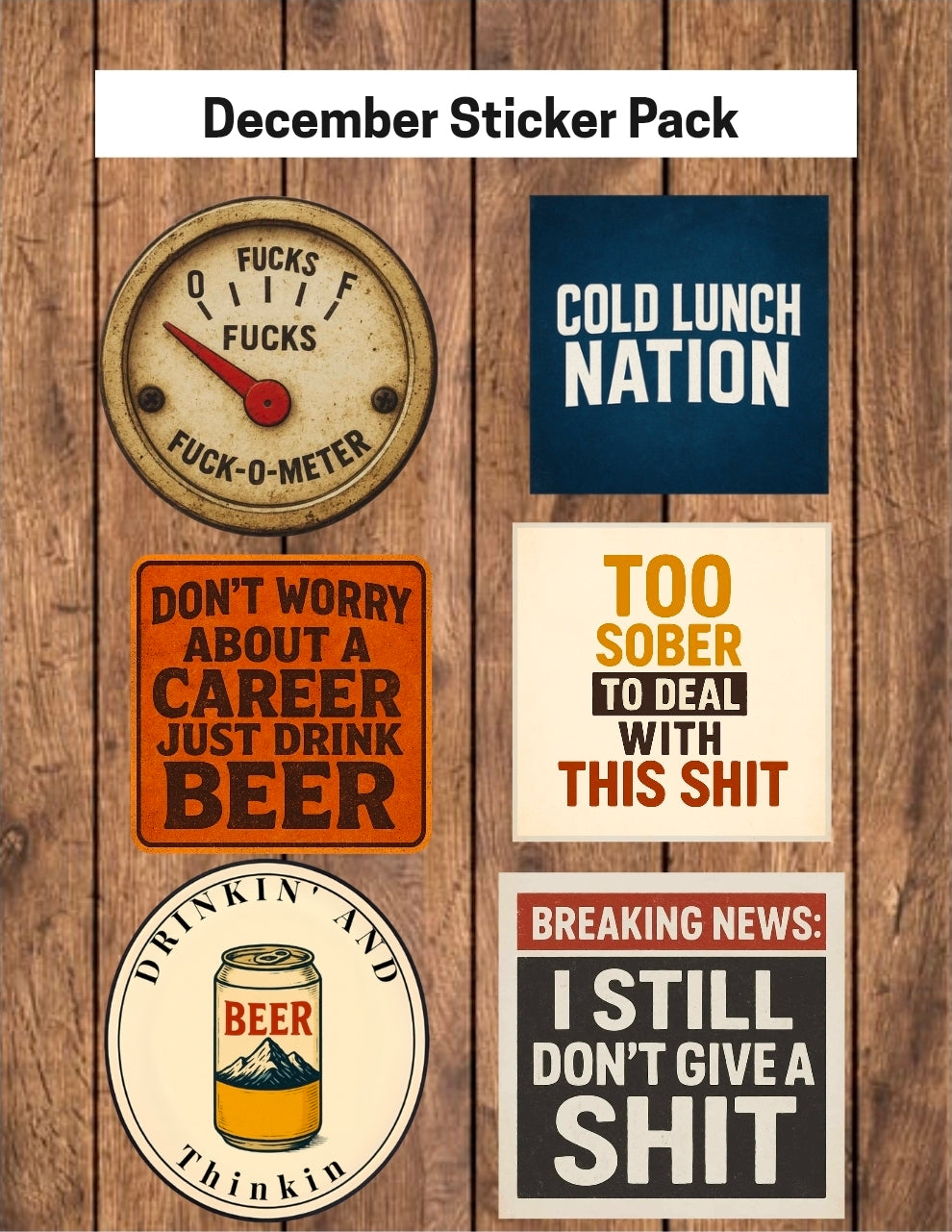 Cold Lunch Sticker Slap Pack - 10 Pack