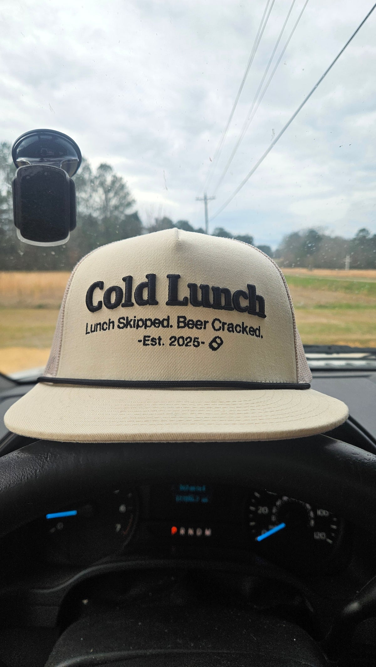 Cold Lunch Logo Hat - White / Black Rope