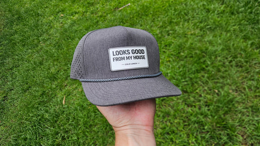 Looks Good From My House Hat - Gray / White Rope