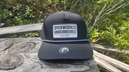 Overworked Underbeered Hat - Black / White Rope