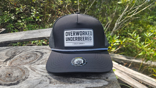 Overworked Underbeered Hat - Black / White Rope