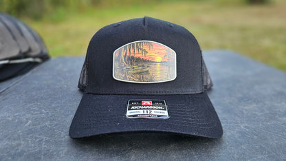 Stay Clocked Out Fishing Hat, black without rope