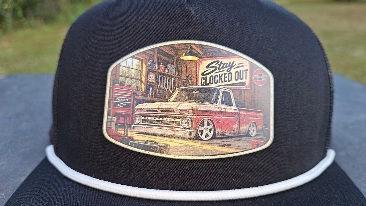 Lowered Pickup patch detail, white rope