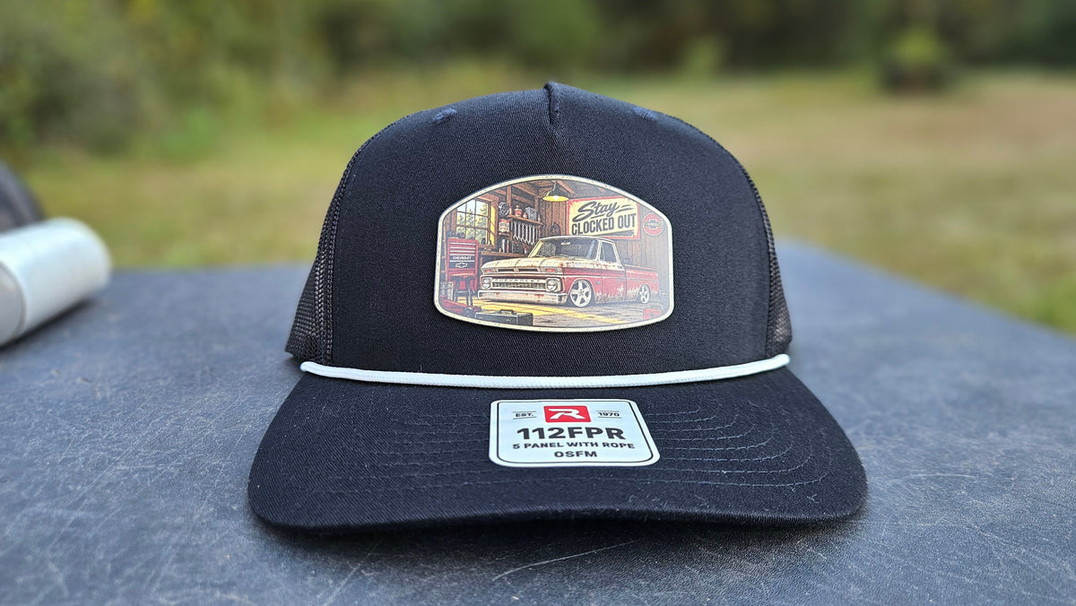Lowered Pickup hat, white rope